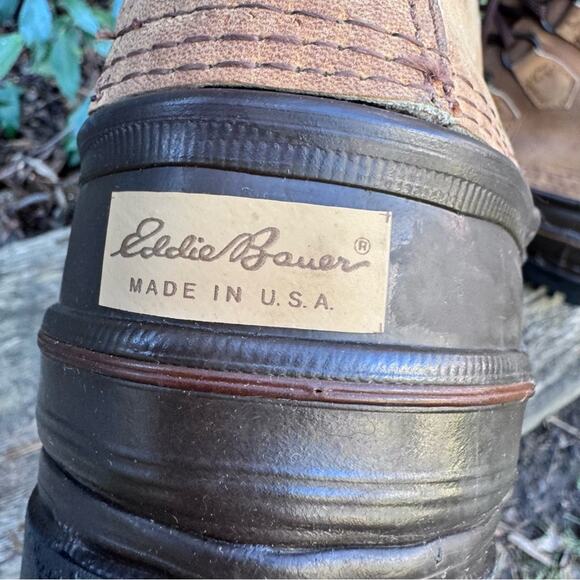 Eddie Bauer Snow Boots Leather Rubber Wool Blend Lined Women's size 7 USA - Picture 6 of 10